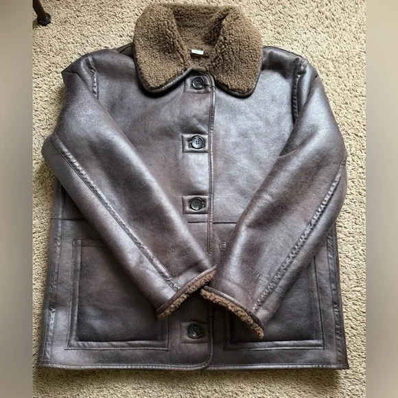 Jasun wu reversible Jacket with Faux Shearling Collar - Picture 4 of 7